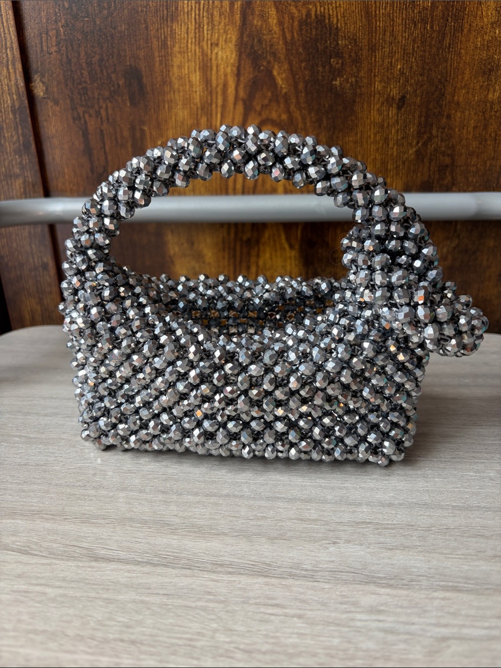 NEW Crystal Glass Beaded Sparkle Purse